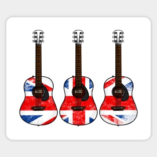 Acoustic Guitar UK Flag Guitarist British Musician Sticker